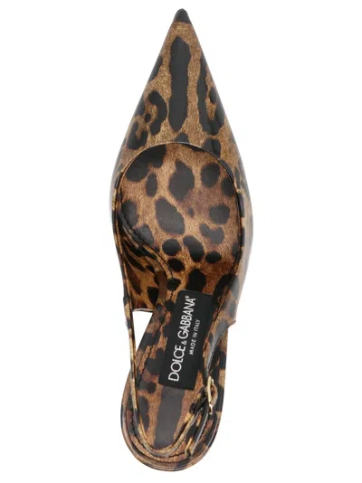 Shop Dolce & Gabbana Animal Print Slingbacks Pumps Multicolor