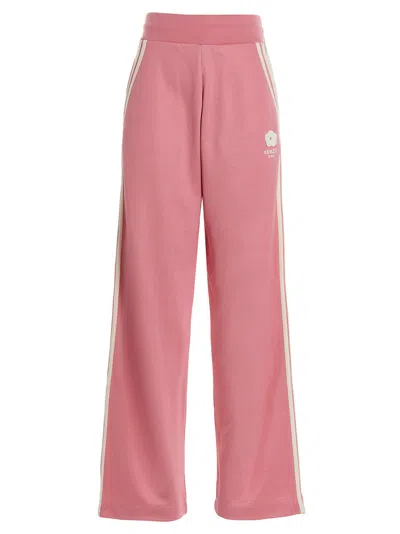 Shop Kenzo Logo Embroidery Joggers Pants Pink