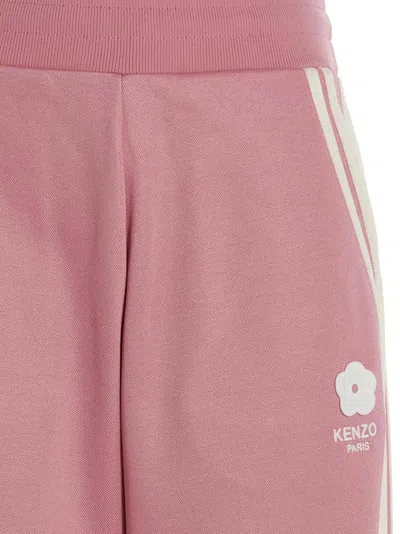Shop Kenzo Logo Embroidery Joggers Pants Pink