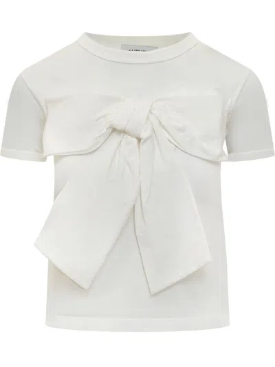 Shop Ambush T-shirt With Bow In White