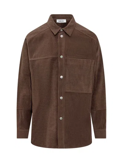 Shop Ambush Velvet Shirt In Brown