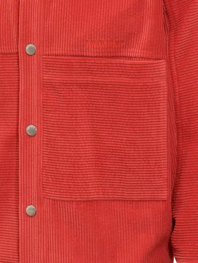 Shop Ambush Velvet Shirt In Red