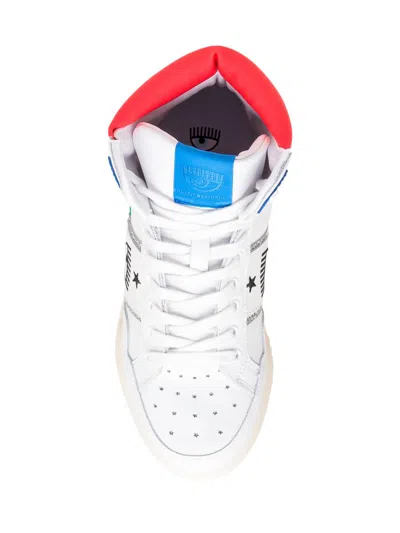 Shop Chiara Ferragni Cf-1 High Sneakers In White