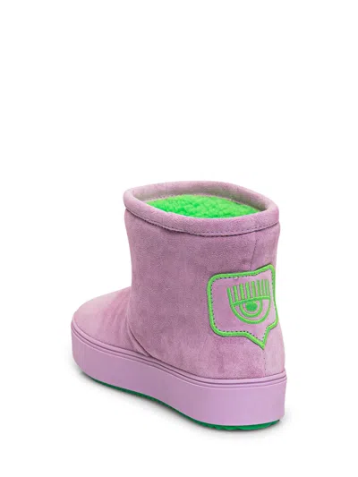Shop Chiara Ferragni Eyelike Boot In Purple