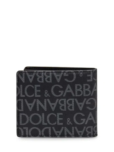 Shop Dolce & Gabbana Wallet With Logo In Grey