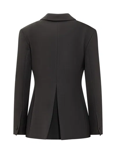 Shop Givenchy Tricotine Satin Blazer In Black
