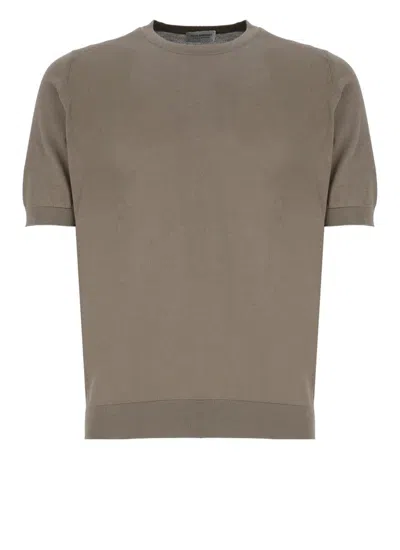 Shop John Smedley T-shirts And Polos Beige