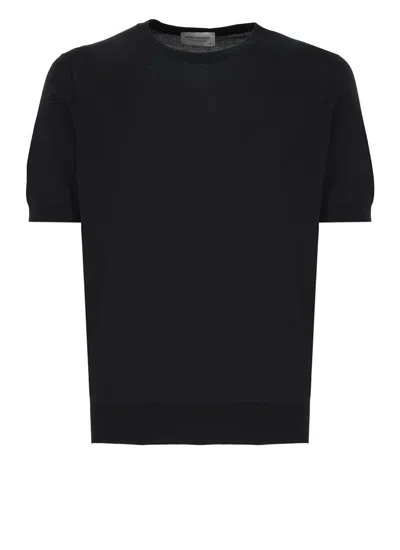 Shop John Smedley T-shirts And Polos Black