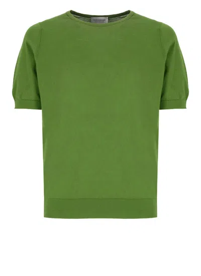 Shop John Smedley T-shirts And Polos Green