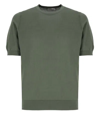 Shop John Smedley T-shirts And Polos Green