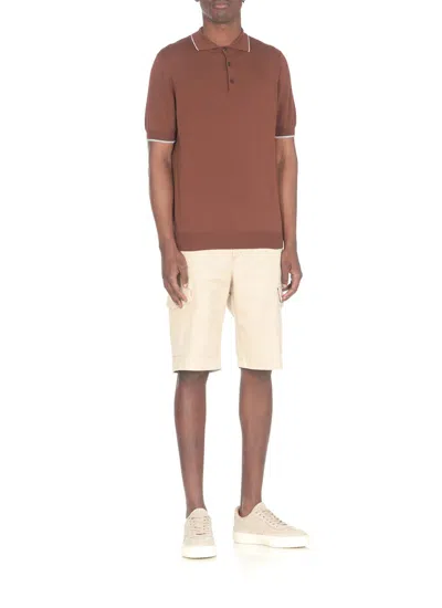 Shop Peserico T-shirts And Polos Brown
