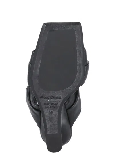 Rick Owens Twisted Cantilever Sandals 8 In Black