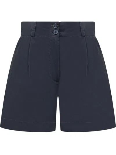 Shop Woolrich Cotton Shorts In Blue