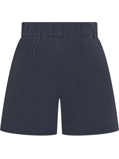 Shop Woolrich Cotton Shorts In Blue
