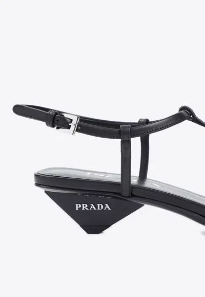 Shop Prada 35 Calf Leather Pumps In Black