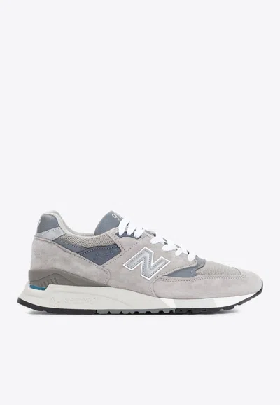 Shop New Balance 998 Low-top Suede Sneakers In Gray