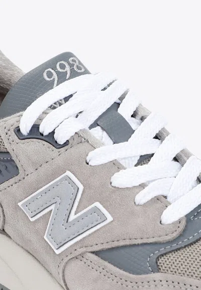 Shop New Balance 998 Low-top Suede Sneakers In Gray
