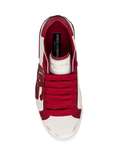 Shop Dolce & Gabbana Portofino Vintage Sneaker In White