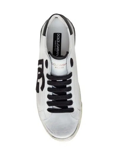 Shop Dolce & Gabbana Portofino Vintage Sneaker In White