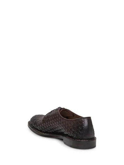 Shop Doucal's Braided Derby Laced Shoes In Brown