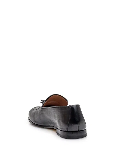 Shop Doucal's Leather Moccasin In Black