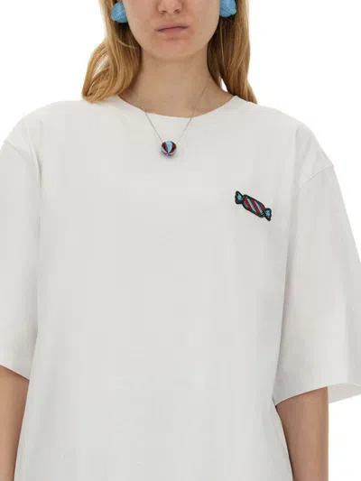 Shop Fiorucci Candy Patch T-shirt In White