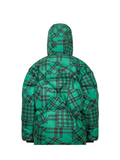 Shop Khrisjoy Hooded Down Jacket In Green