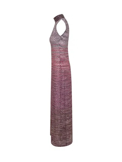 Shop Missoni Sequined Dress In Purple