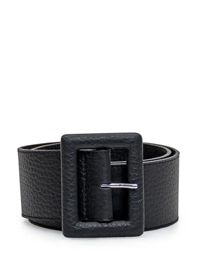 Shop Orciani High Leather Belt In Black