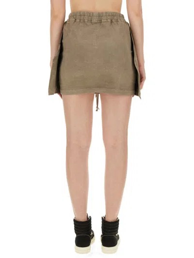 Shop Rick Owens Drkshdw Mini Lido Skirt In Denim