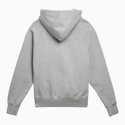 Shop Ami Alexandre Mattiussi Ami Paris Ami De Coeur Light Grey Zip Sweatshirt Men In Gray