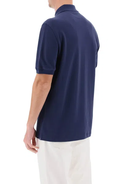 Shop Brunello Cucinelli Cotton Polo Shirt Men In Blue