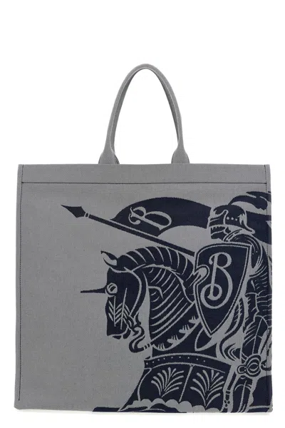 Shop Burberry Men 'ekd' Xl Shopping Bag In Blue