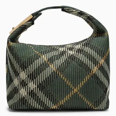 Shop Burberry Medium Green Peg Bag Women