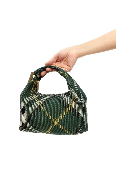 Shop Burberry Women 'peg' Mini Handbag In Green