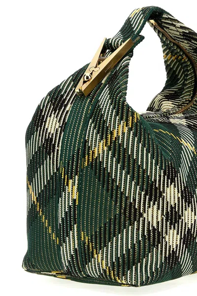 Shop Burberry Women 'peg' Midi Handbag In Green