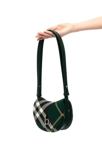 Shop Burberry Women 'rocking Horse' Mini Shoulder Bag In Green