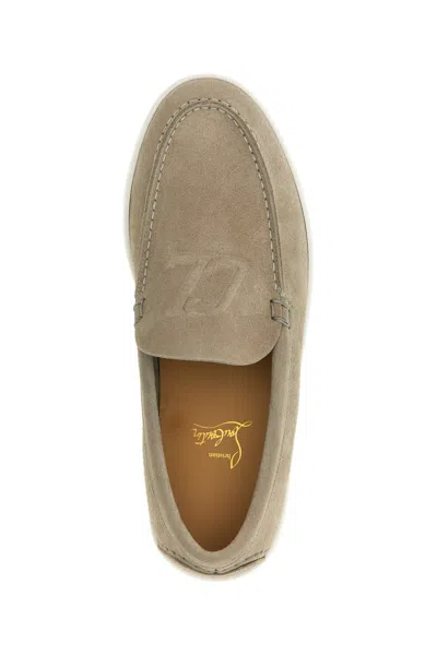 Shop Christian Louboutin Men 'varsiboat' Loafers In Gray