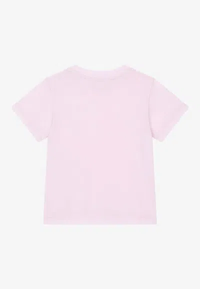 Shop Dolce & Gabbana Baby Boys Logo Print T-shirt In Pink