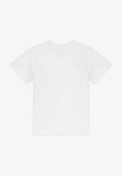 Shop Dolce & Gabbana Baby Boys Logo Print T-shirt In White