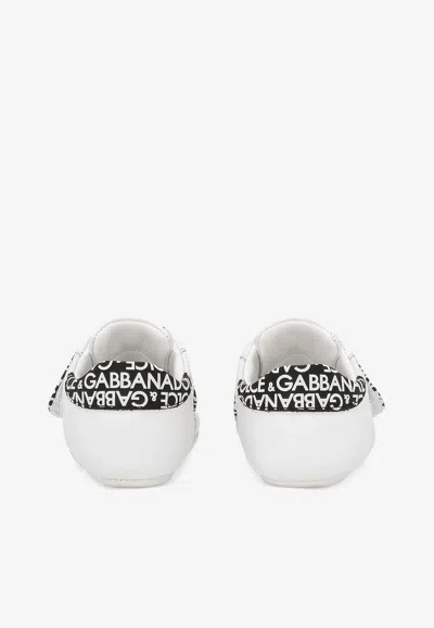 Shop Dolce & Gabbana Baby Boys Nappa Leather Sneakers In White