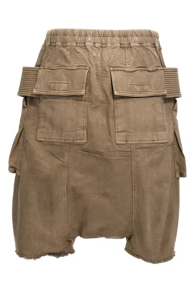 Shop Drkshdw Men 'creatch Cargo Pods' Bermuda Shorts In Cream