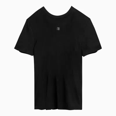 Shop Givenchy Black Draped Cotton T-shirt Women