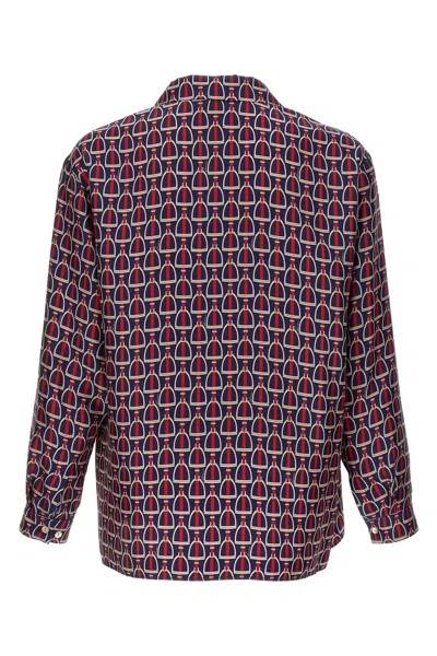 Shop Gucci Men 'morsetto' Shirt In Multicolor