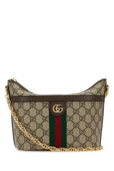 Shop Gucci Woman Gg Supreme Fabric Mini Ophidia Gg Shoulder Bag In Multicolor