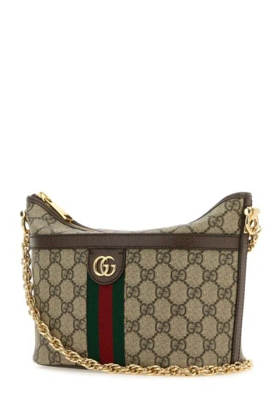 Shop Gucci Woman Gg Supreme Fabric Mini Ophidia Gg Shoulder Bag In Multicolor