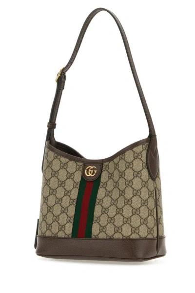 Shop Gucci Woman Gg Supreme Fabric Small Ophidia Shoulder Bag In Multicolor