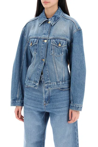 Shop Jacquemus In Denim, The Denim Jacket From Nî Women In Blue