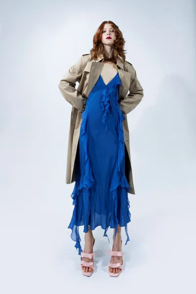 Shop Khaite Women 'pim' Dress In Blue