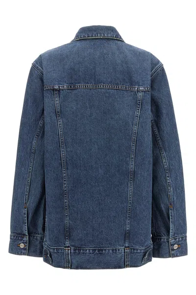 Shop Khaite Women 'ross' Jacket In Blue